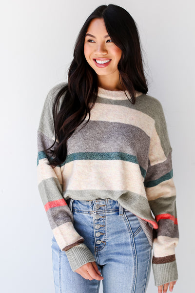 cozy striped sweater