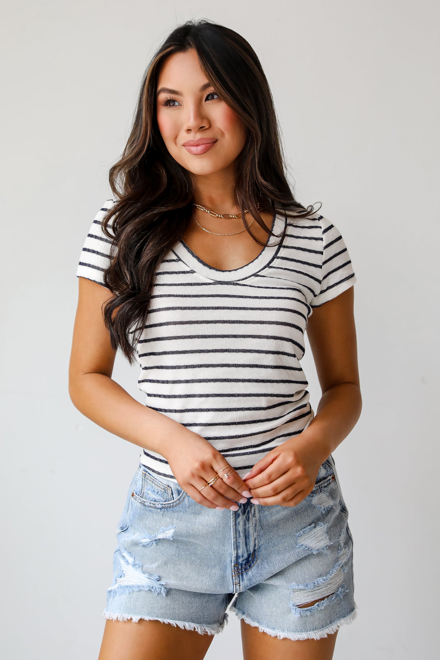 Meghan Striped Tee