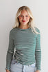 Ashley Striped Ribbed Knit Top