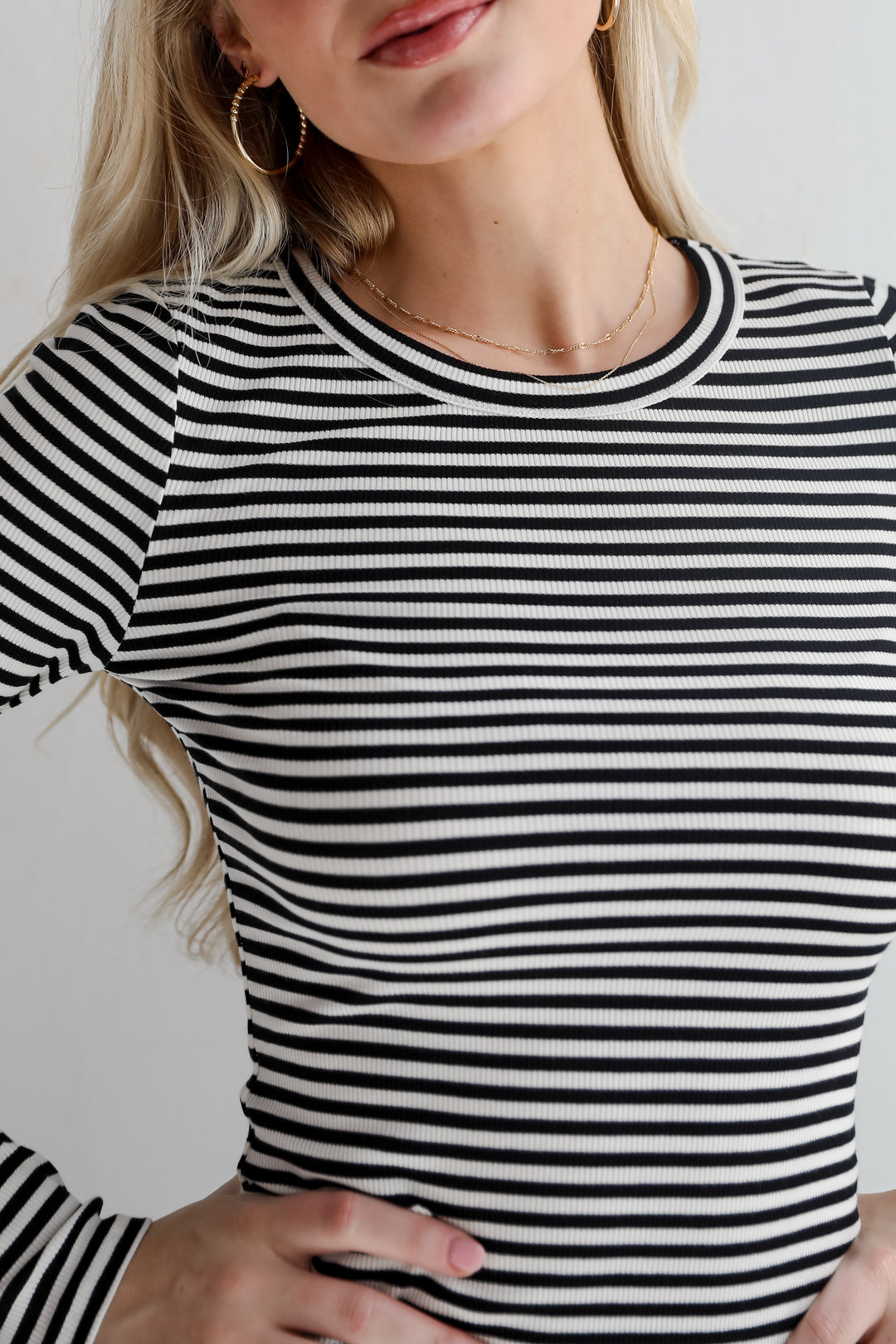 Ashley Striped Ribbed Knit Top