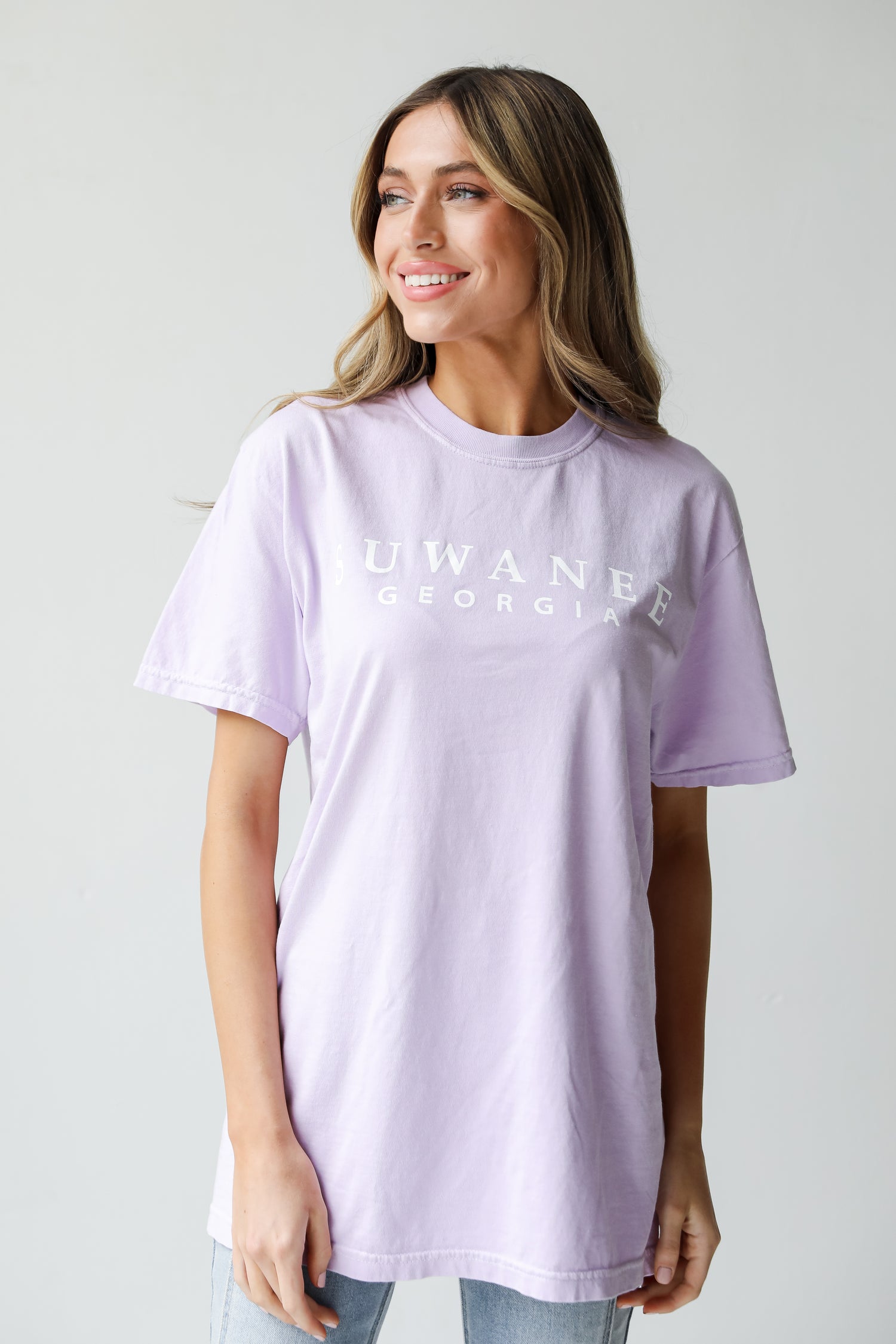 Lavender Suwanee Georgia Tee front view