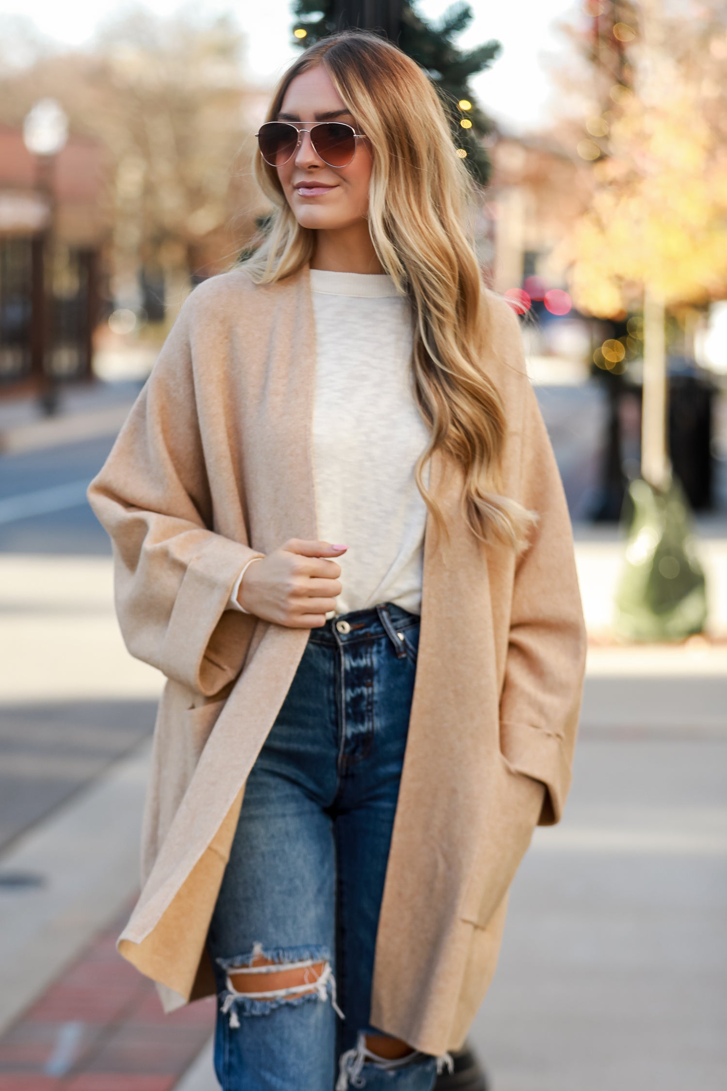 Camel Sweater Cardigan