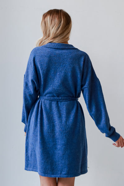 blue Sweater Dress back view blue Sweater Dress.  Cheap Dresses. Online cheap dresses. Online Women's Boutique