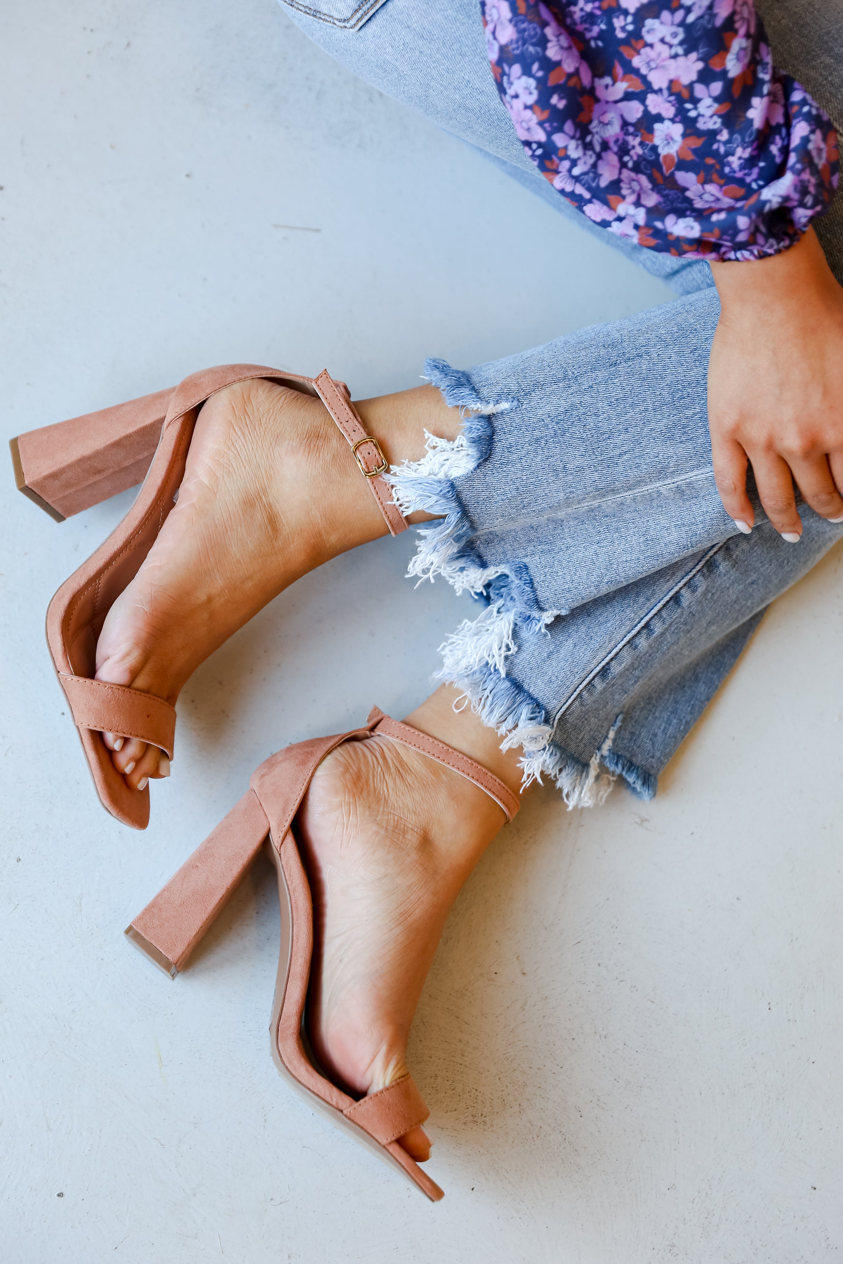 Nude suede sandal heels hotsell