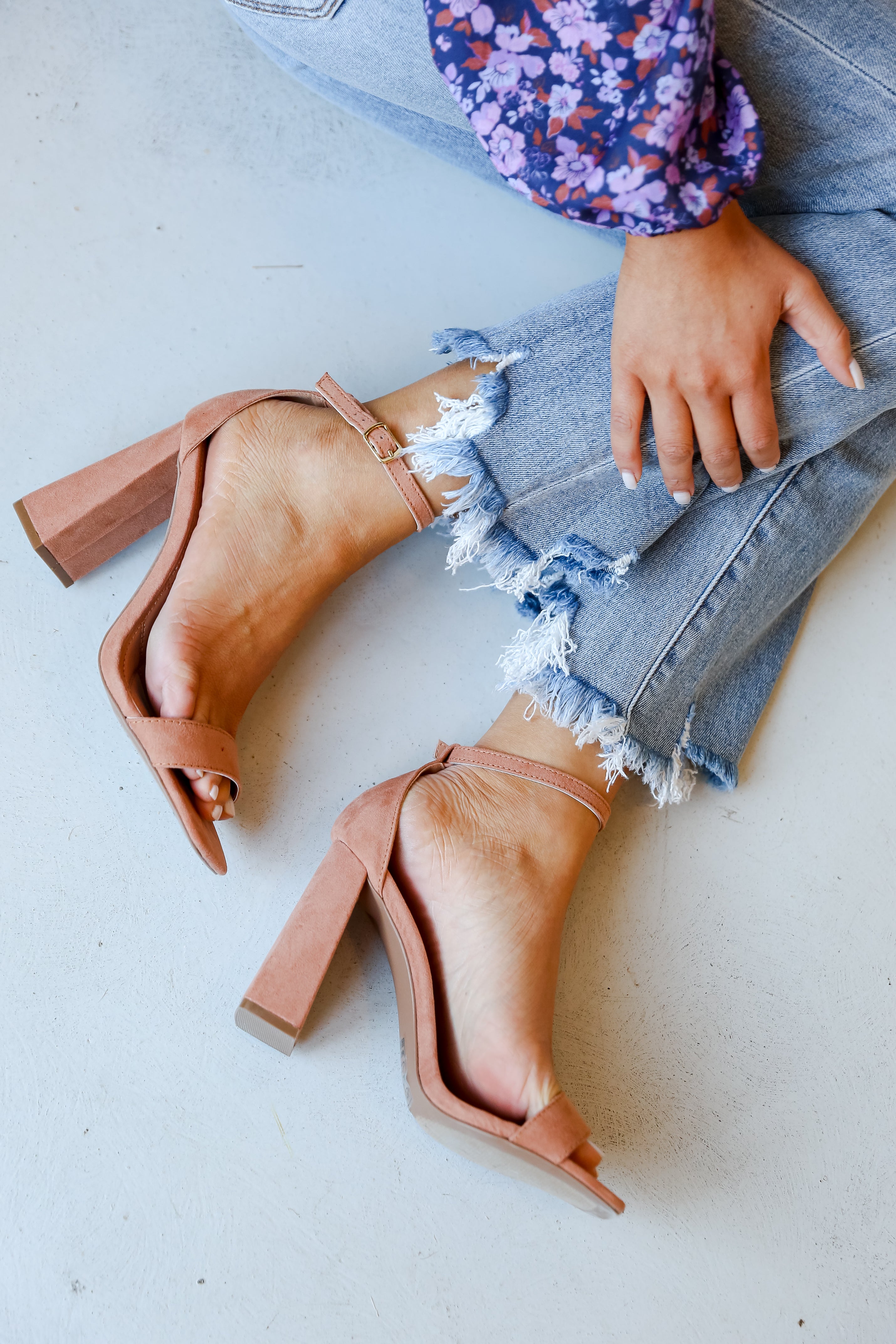 Nude block heels best sale