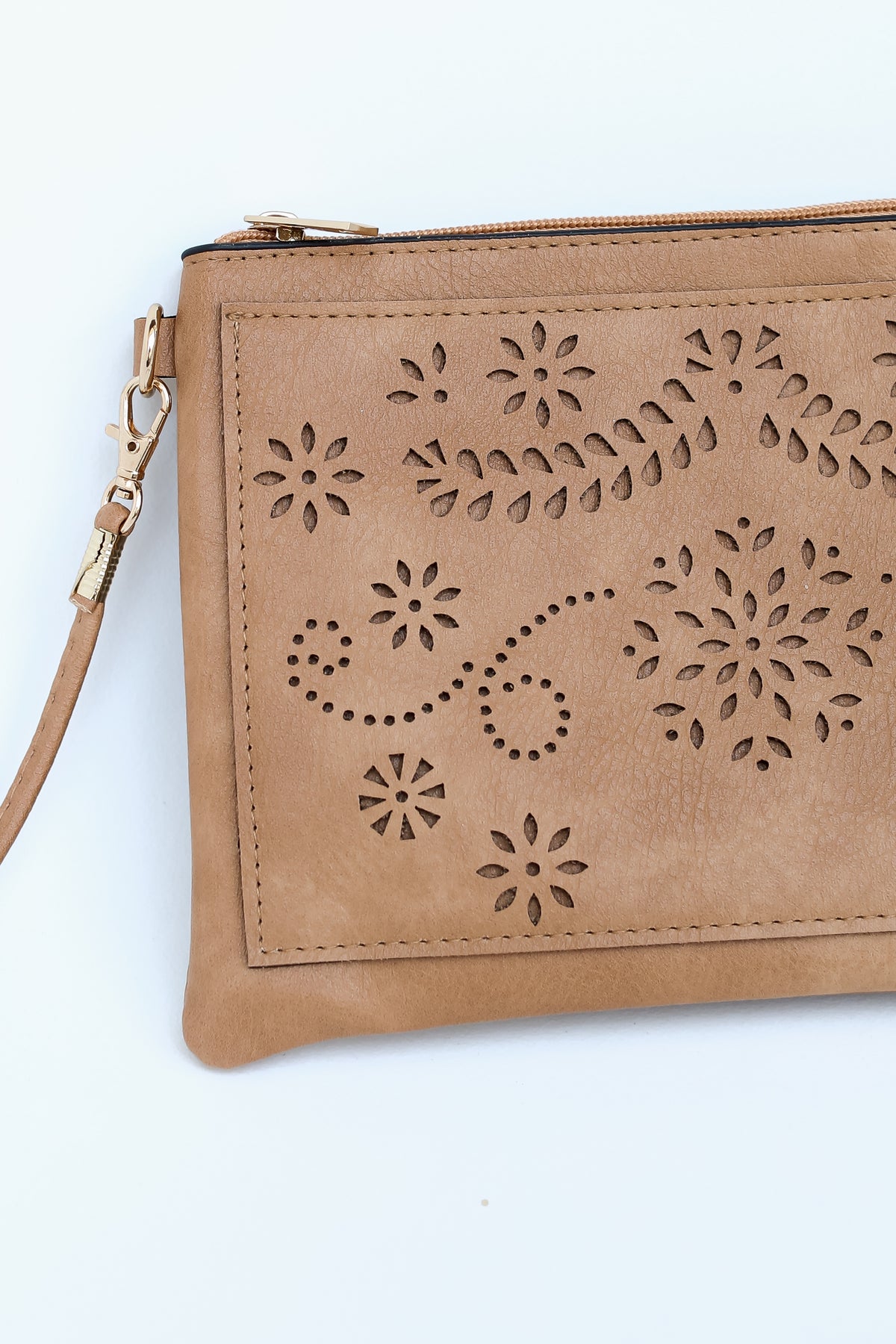 Faux Leather Laser Cut Crossbody Bag ShopDressUp Dress Up