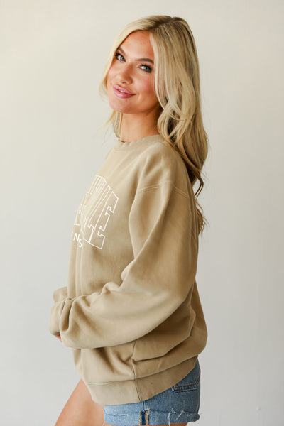 Tan Nashville Tennessee Pullover side view