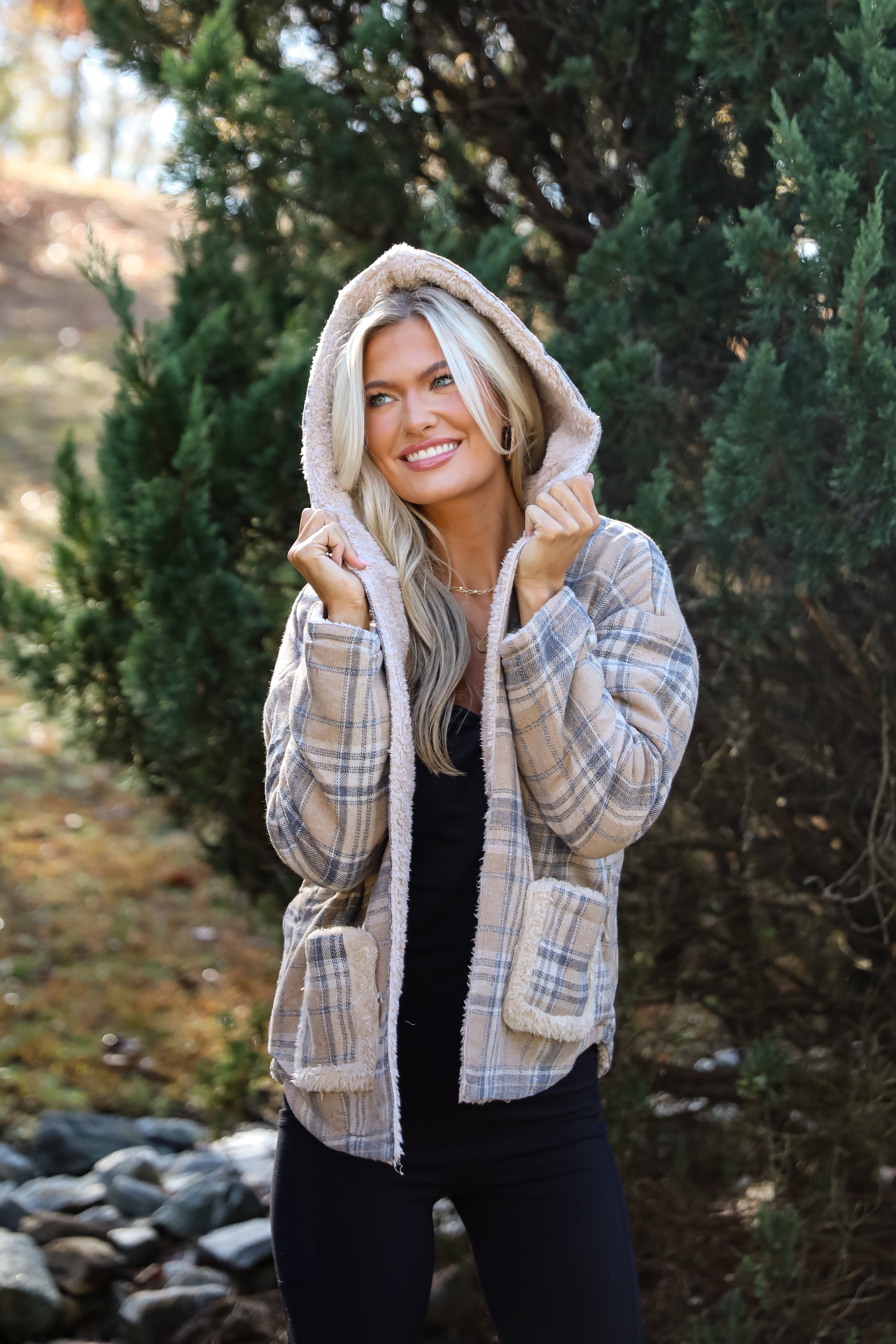 Perfected Comfort Reversible Sherpa Plaid Jacket