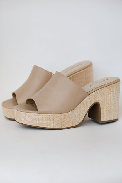 Sunny Steps Nude Platform Heels