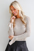 Bailey Tan Ribbed Knit Top