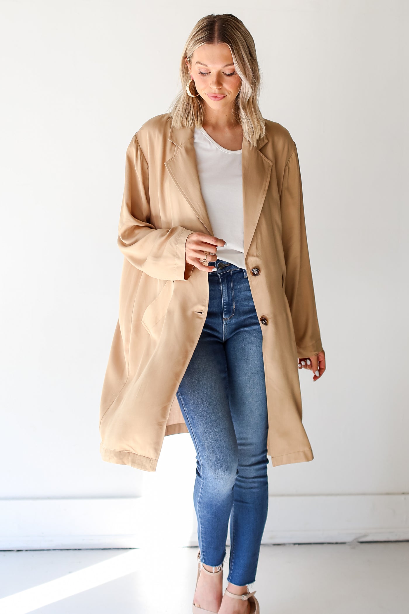 model wearing a Trench Jacket