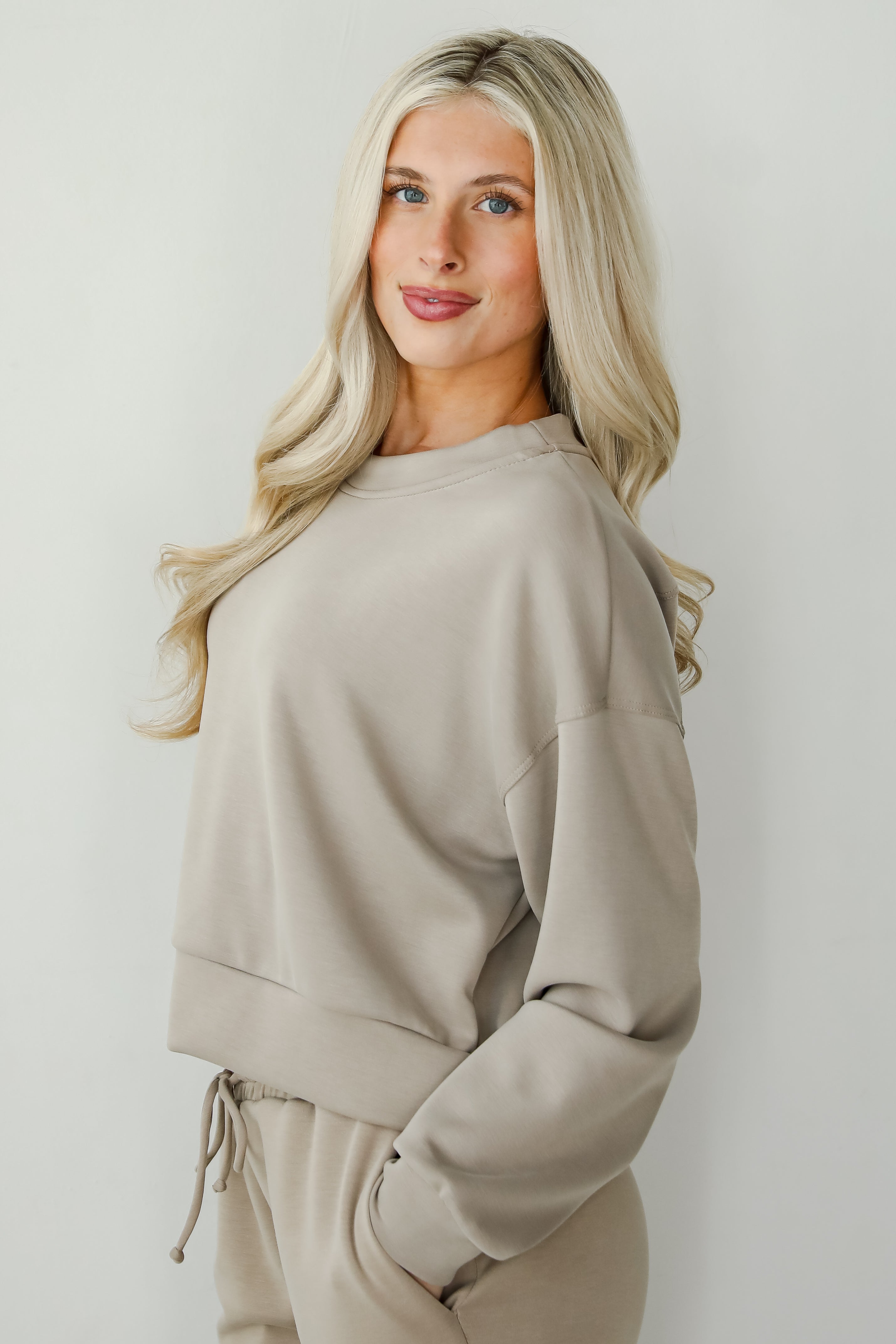 Ultra Air Soft Taupe Pullover