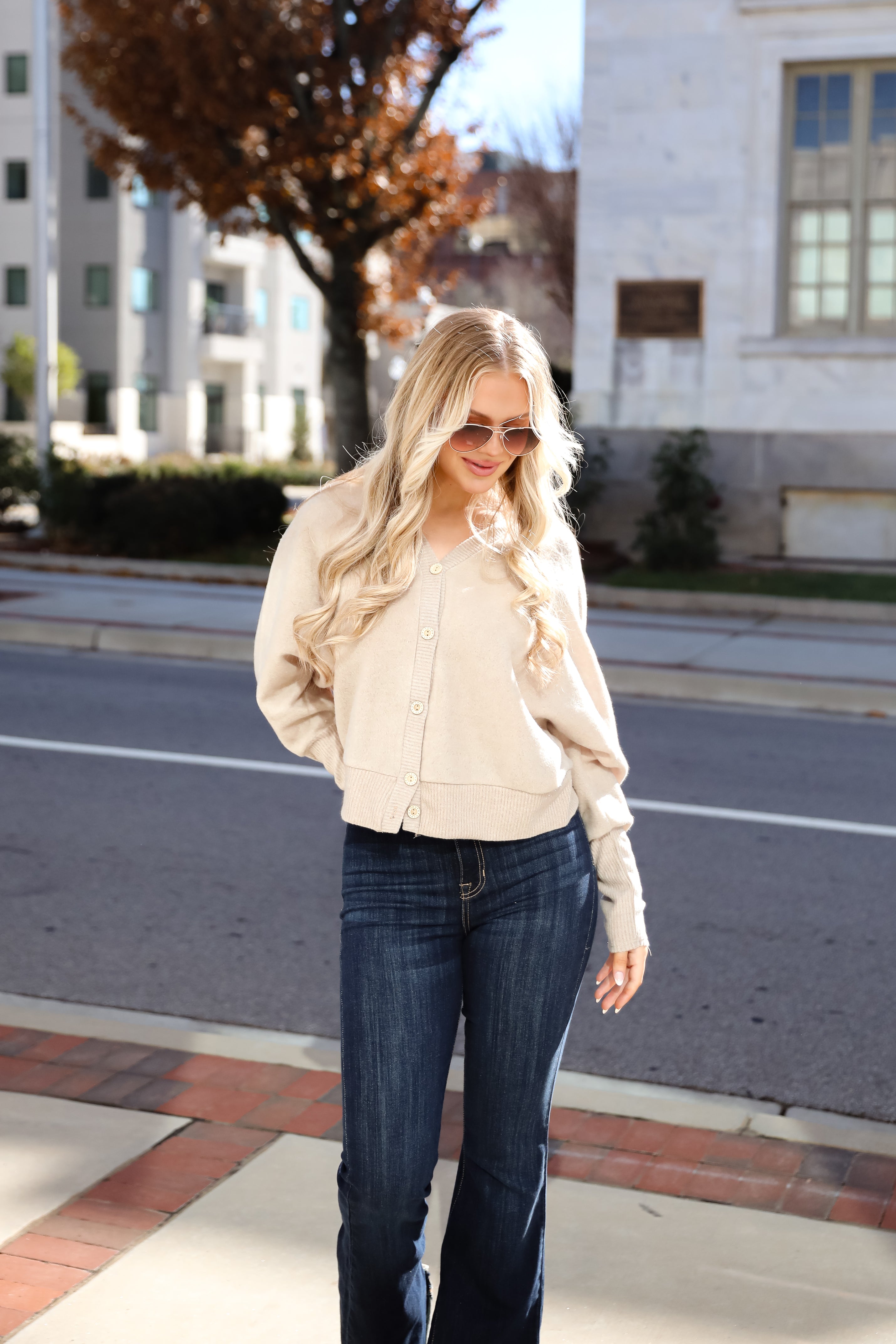 Timeless Energy Soft Knit Button Front Top