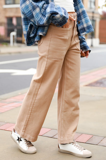 taupe denim jeans for women