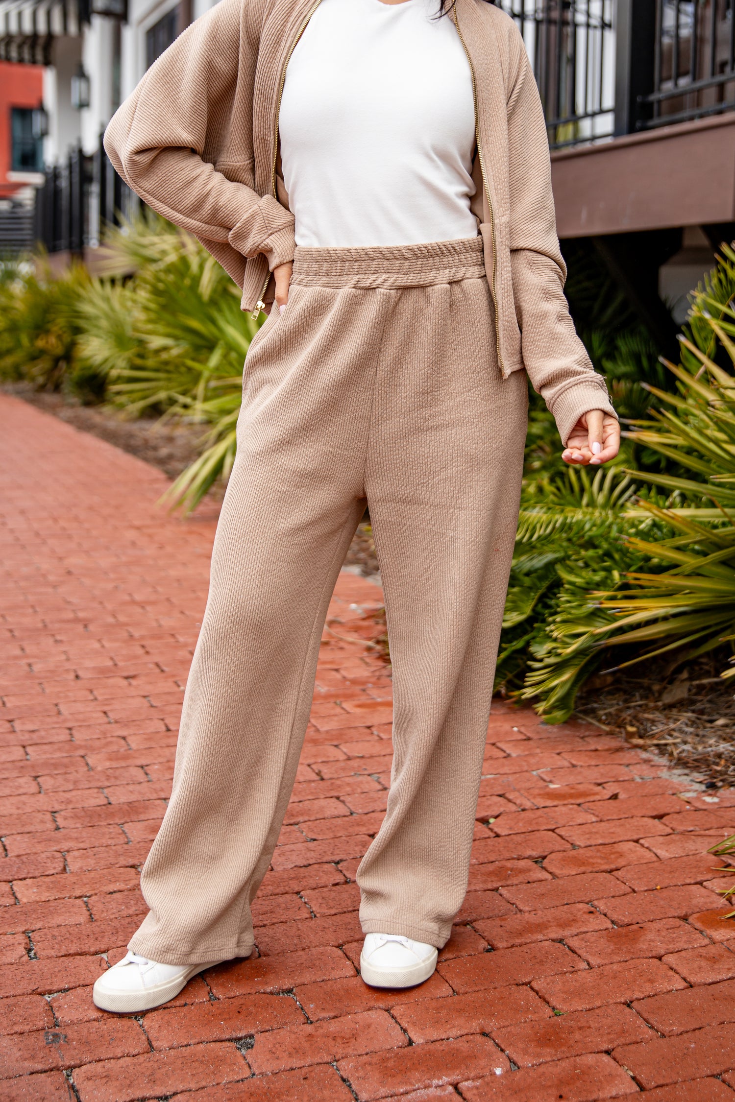 Clean Lines Taupe Corded Knit Pants | Trendy Women's Pants | DressUp Dress Up Clean Lines Taupe Corded Knit Pants | Trendy Women's Pants | DressUp Dress Up