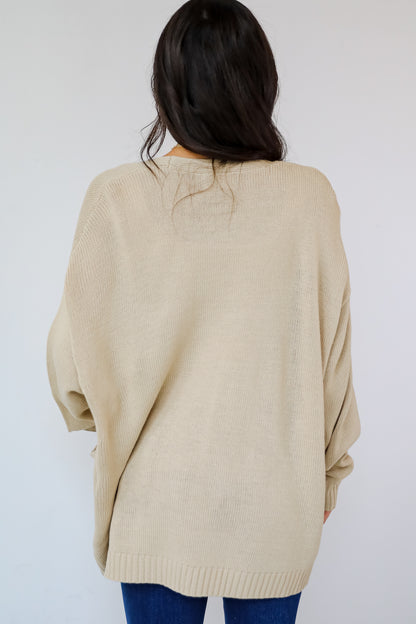 Passionately Cozy Taupe Cardigan