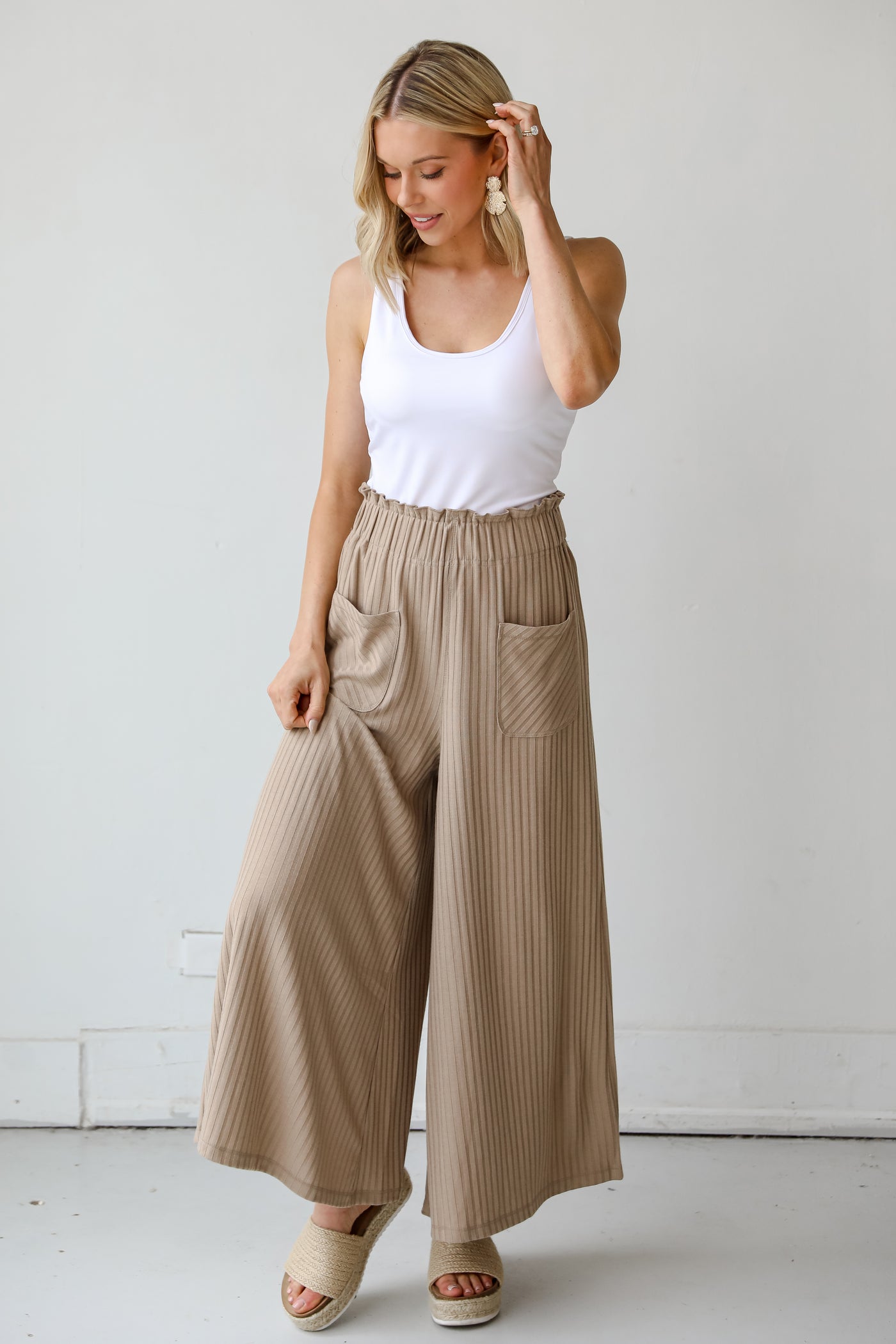 taupe Culotte Pants