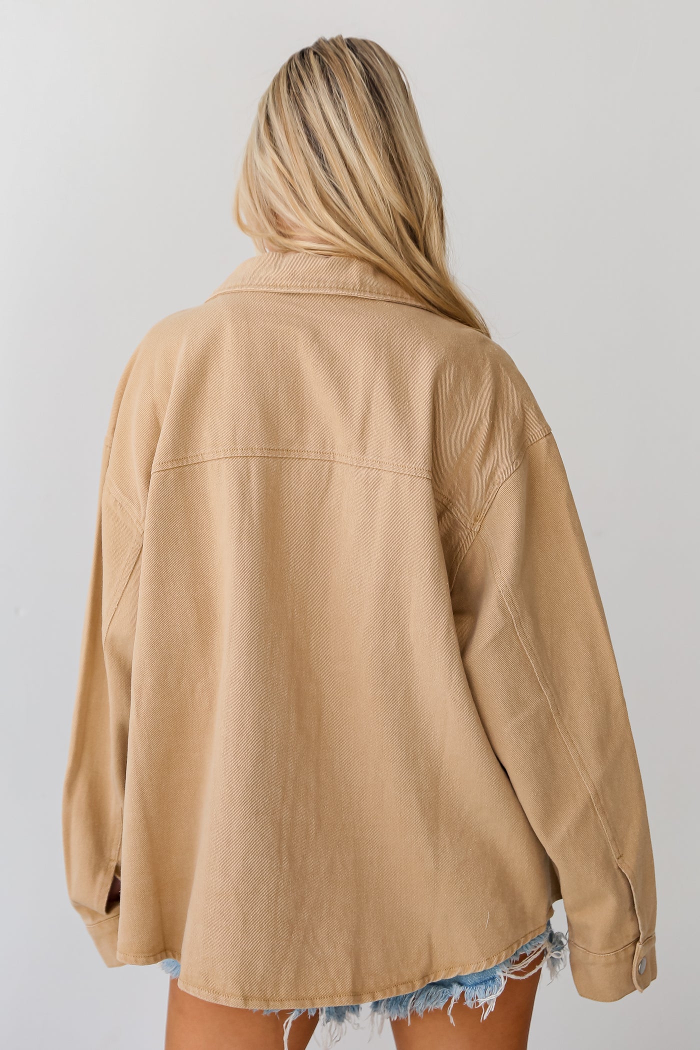 Taupe Denim Jacket for women