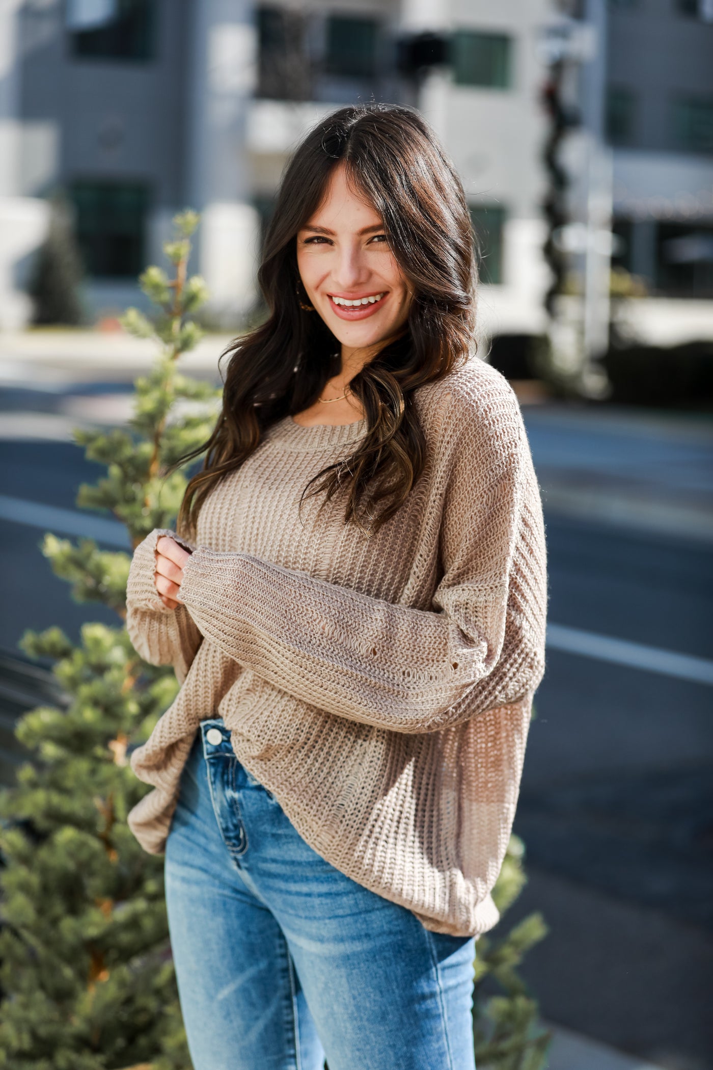 Taupe deals oversized sweater