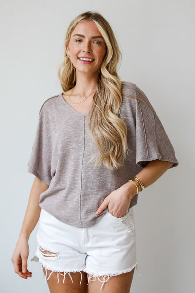 casual knit tee