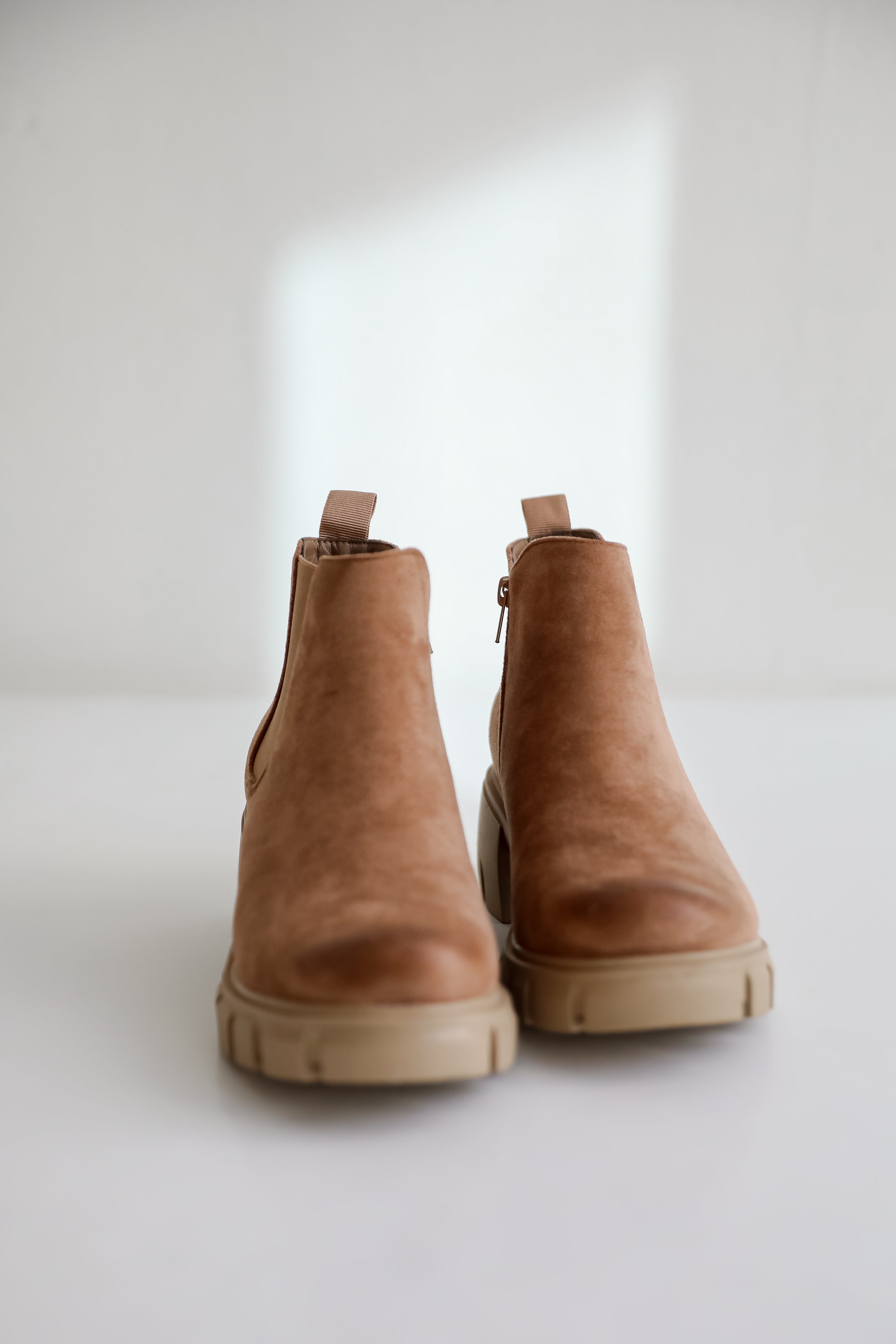 Walk It Out Taupe Platform Booties