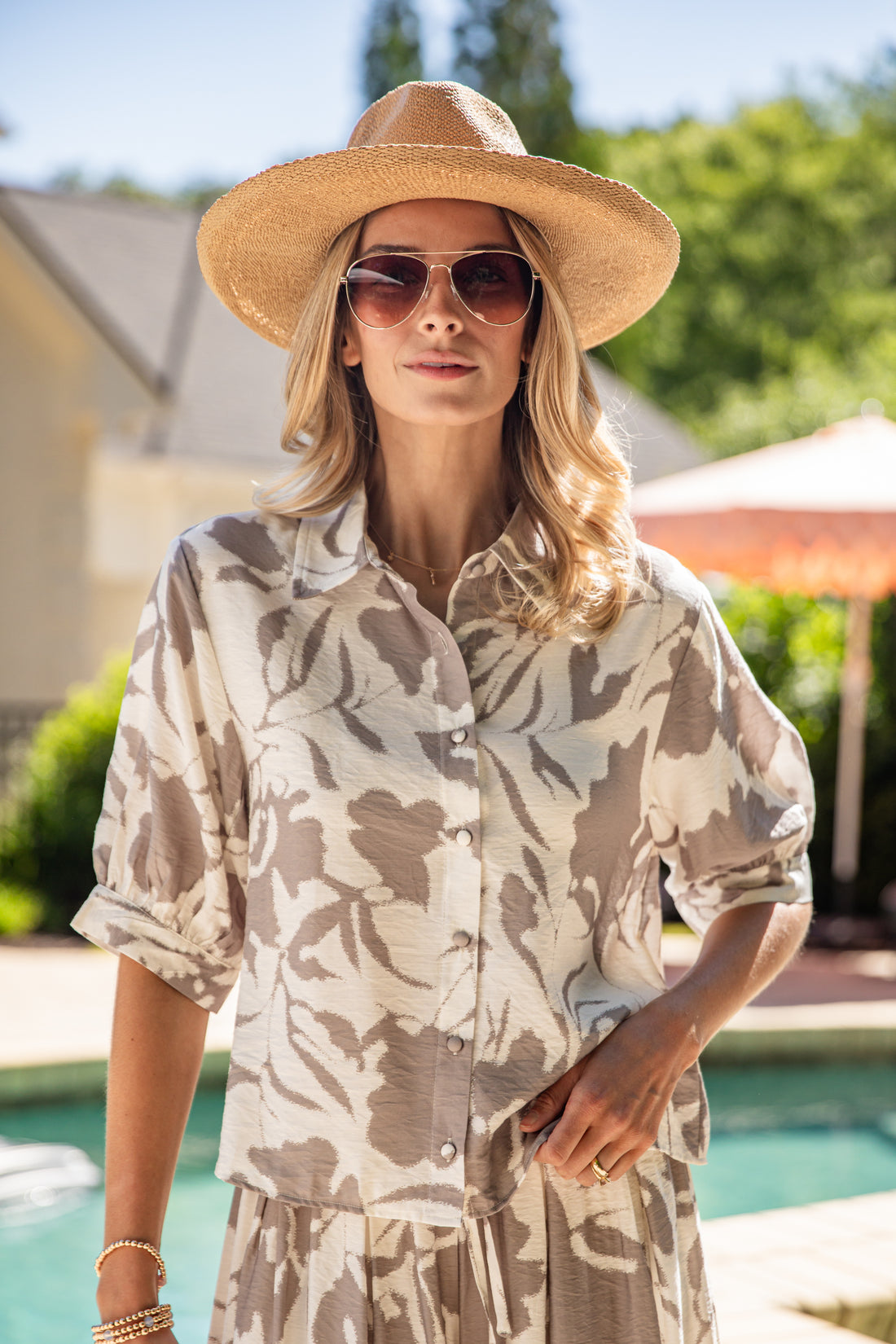 ladies dress tops and blouses Tencole Shirts for Women Summer,3/4 Length Sleeve Womens Boho Tops Blouses for Women Dressy Casual Flowy Tunics to Wear with Leggings Floral Business Casual Outfits Ladies 2025 Aquabeige M at Amazon Women's