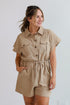 Upscale Confidence Taupe Romper