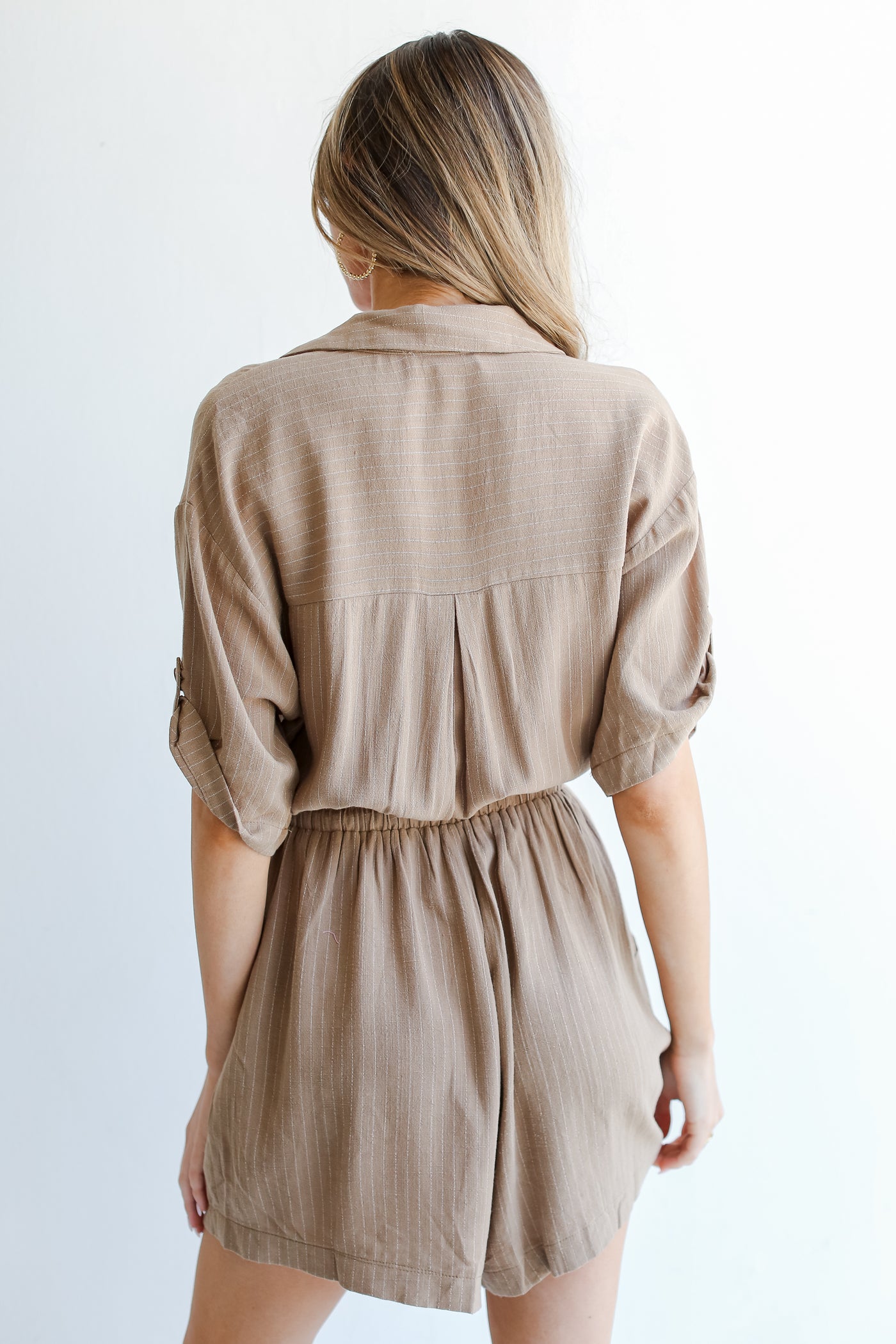 Collared Romper back view