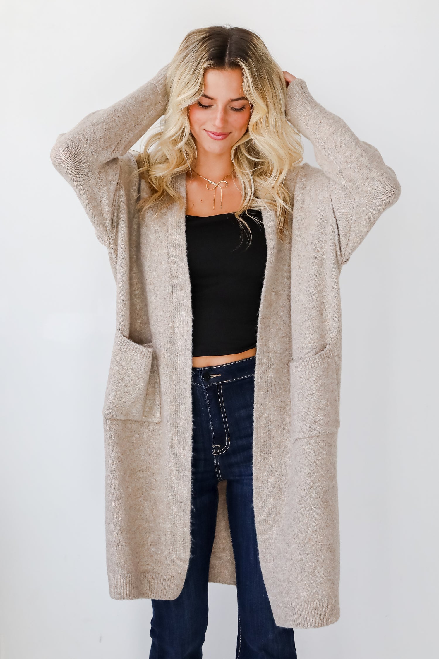 Coveted Upgrade Taupe Sweater Cardigan