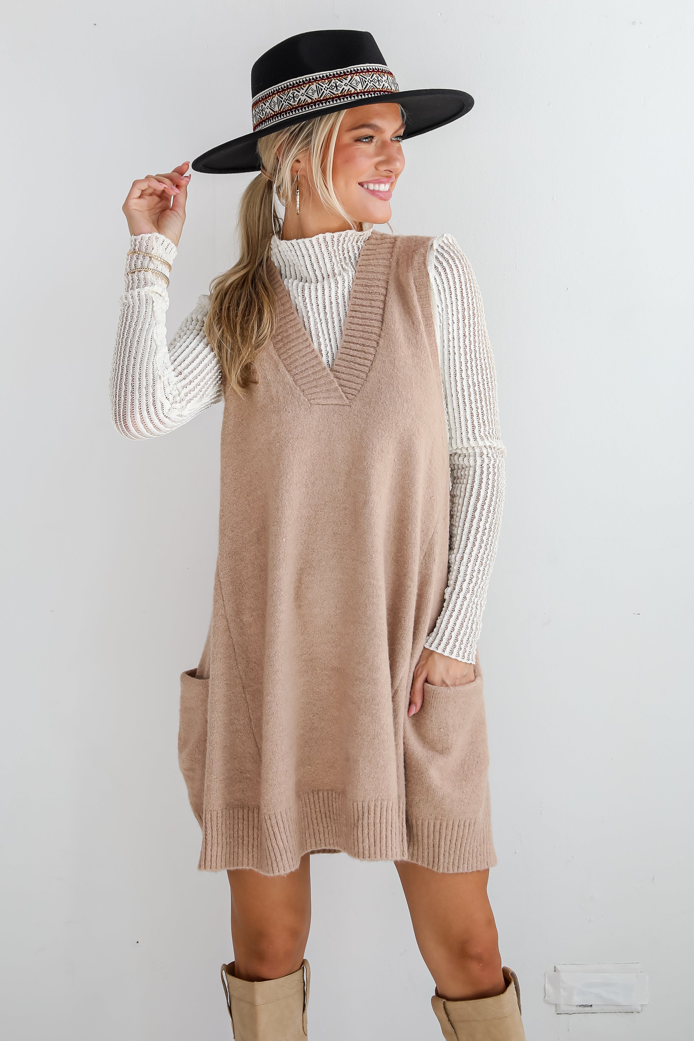 Successful Sophistication Sweater Mini Dress