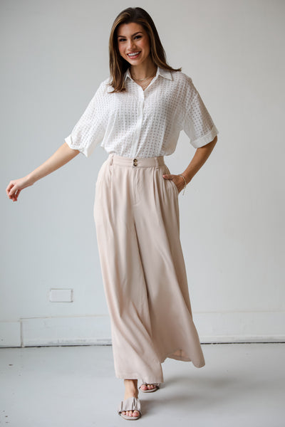 trendy Taupe Trouser Pants