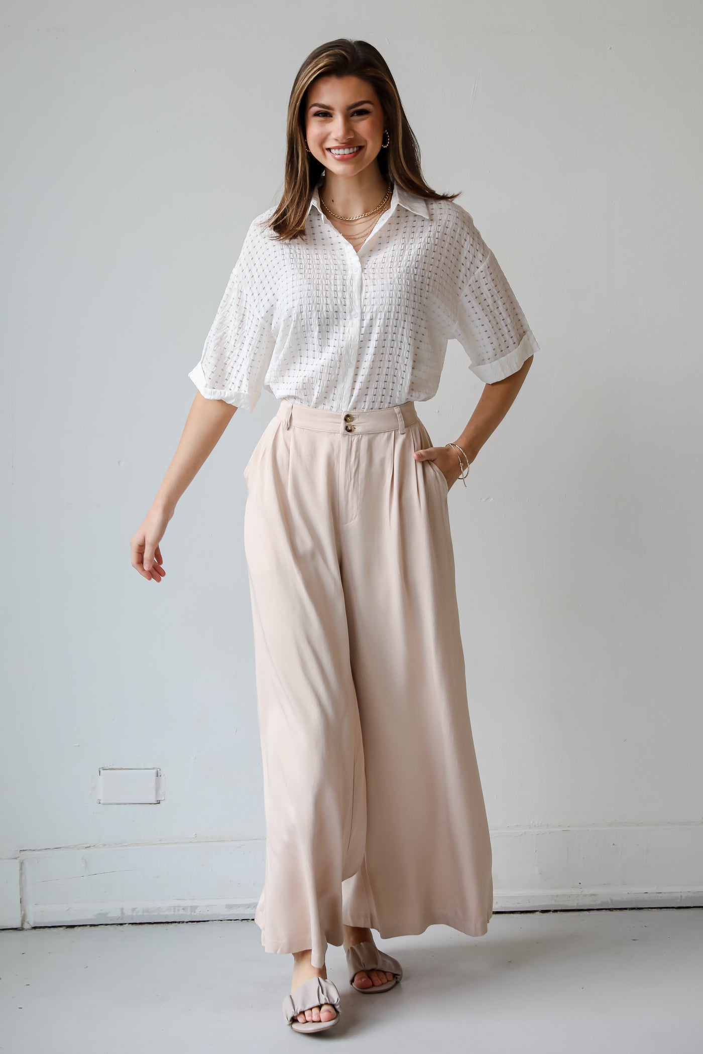 cute Taupe Trouser Pants