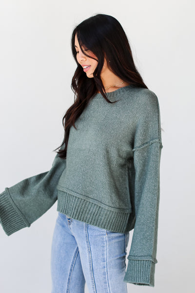 sage Sweater side view