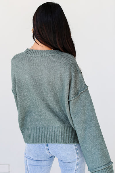 sage Sweater back view