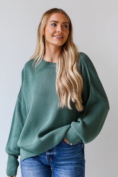 Sage Oversized Sweater front view