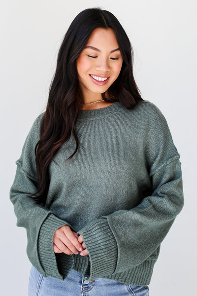 sage Sweater front view
