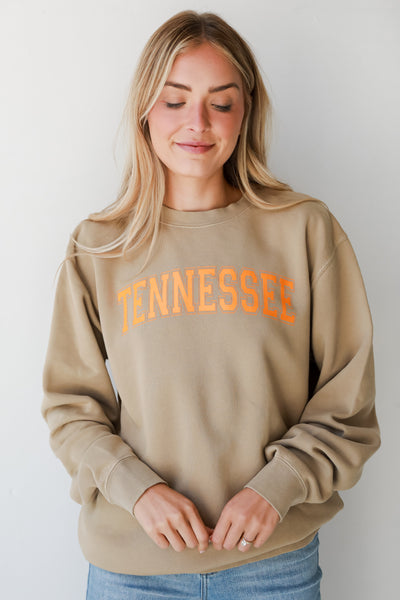 Tan Tennessee Pullover Success front view