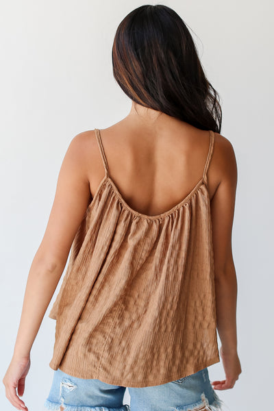camel Textured Tank back view