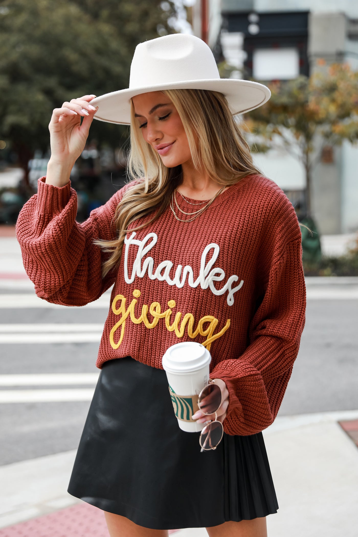 Rust Thanksgiving Sweater
