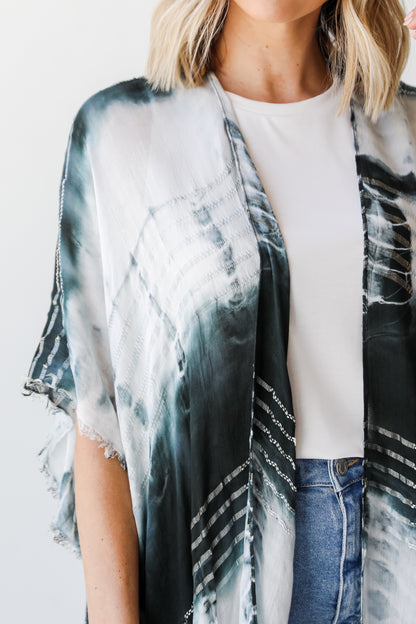 Tie-Dye Kimono front view