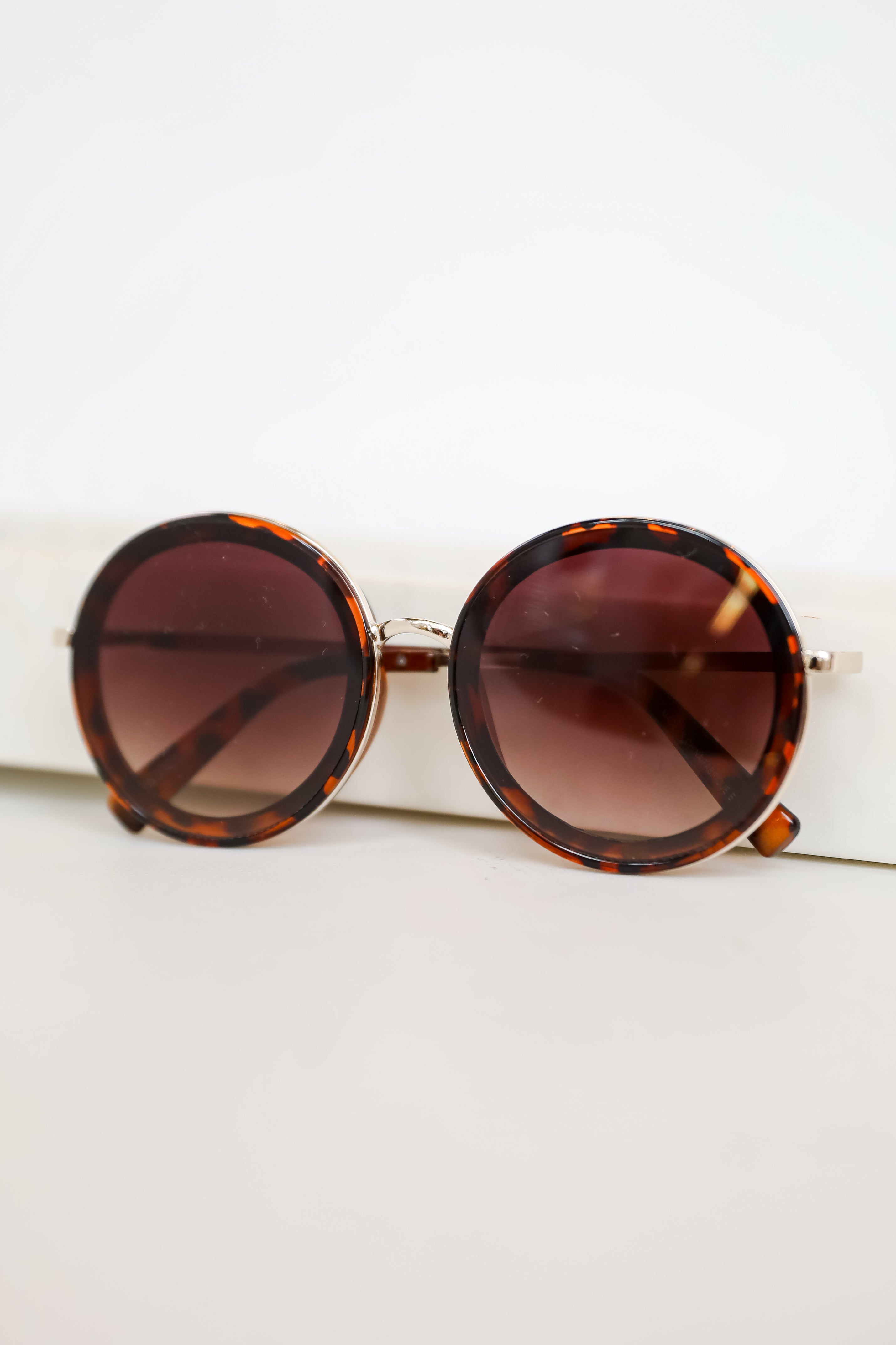 Just Between Us Tortoise Circle Sunglasses