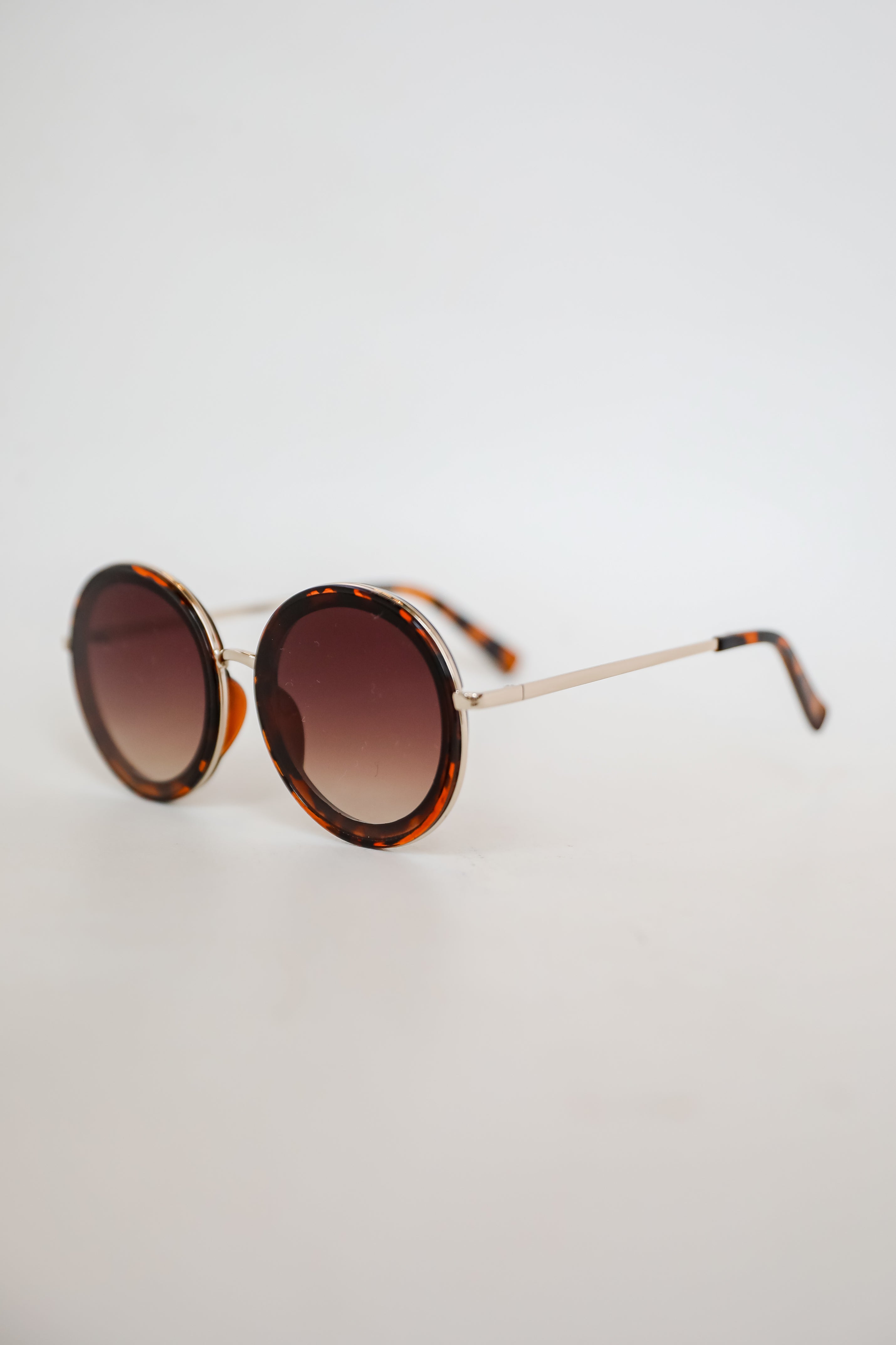 Just Between Us Tortoise Circle Sunglasses