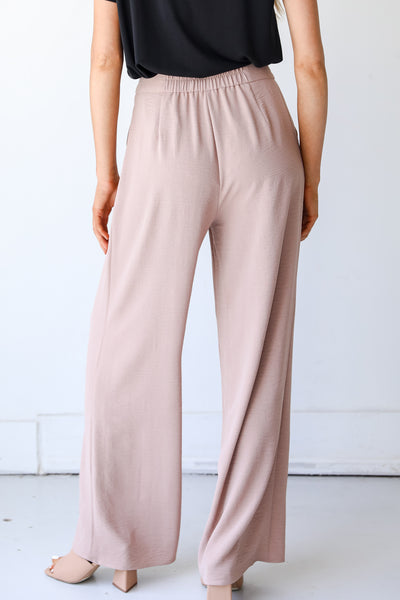 taupe Trouser Pants back view