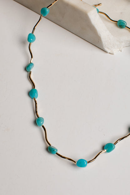Delilah Turquoise Beaded Necklace