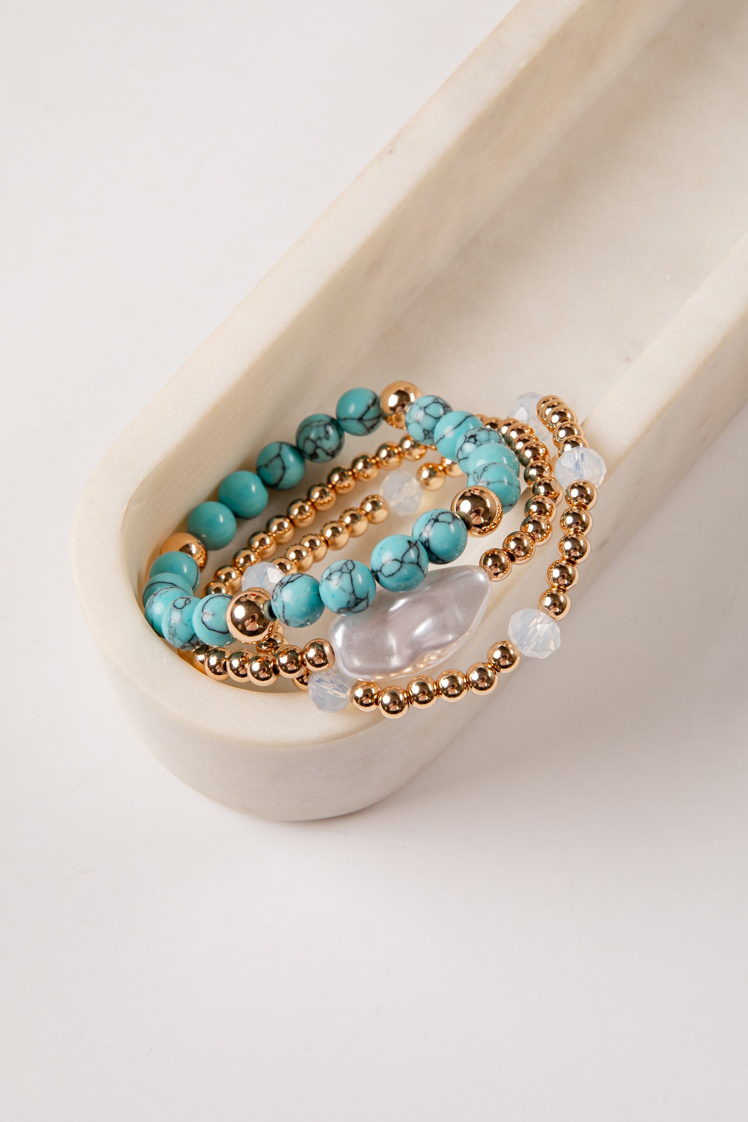 Laney Turquoise Stack Bracelet Set Dress Up Laney Turquoise Stack Bracelet Set Dress Up