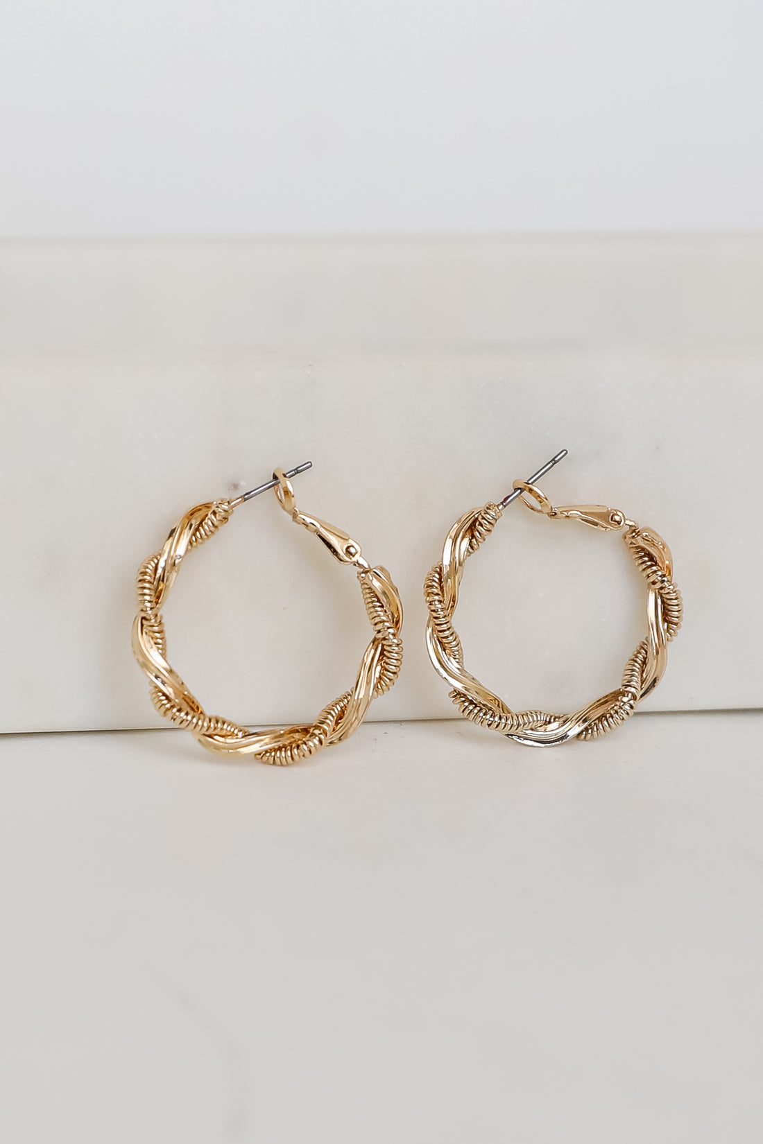 Mariana Gold Twisted Hoop Earrings