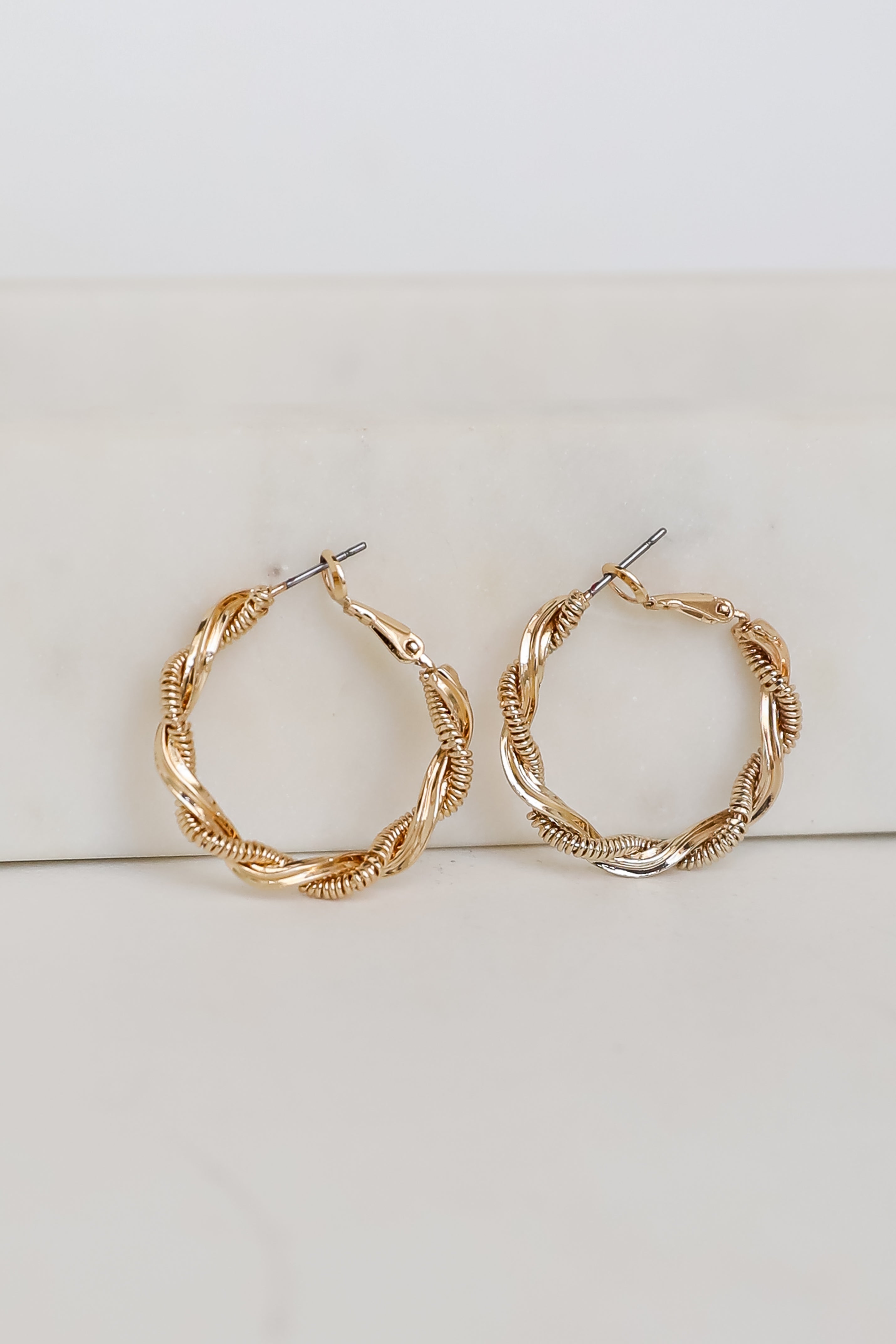 Mariana Gold Twisted Hoop Earrings