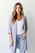purple Waffle Knit Kimono