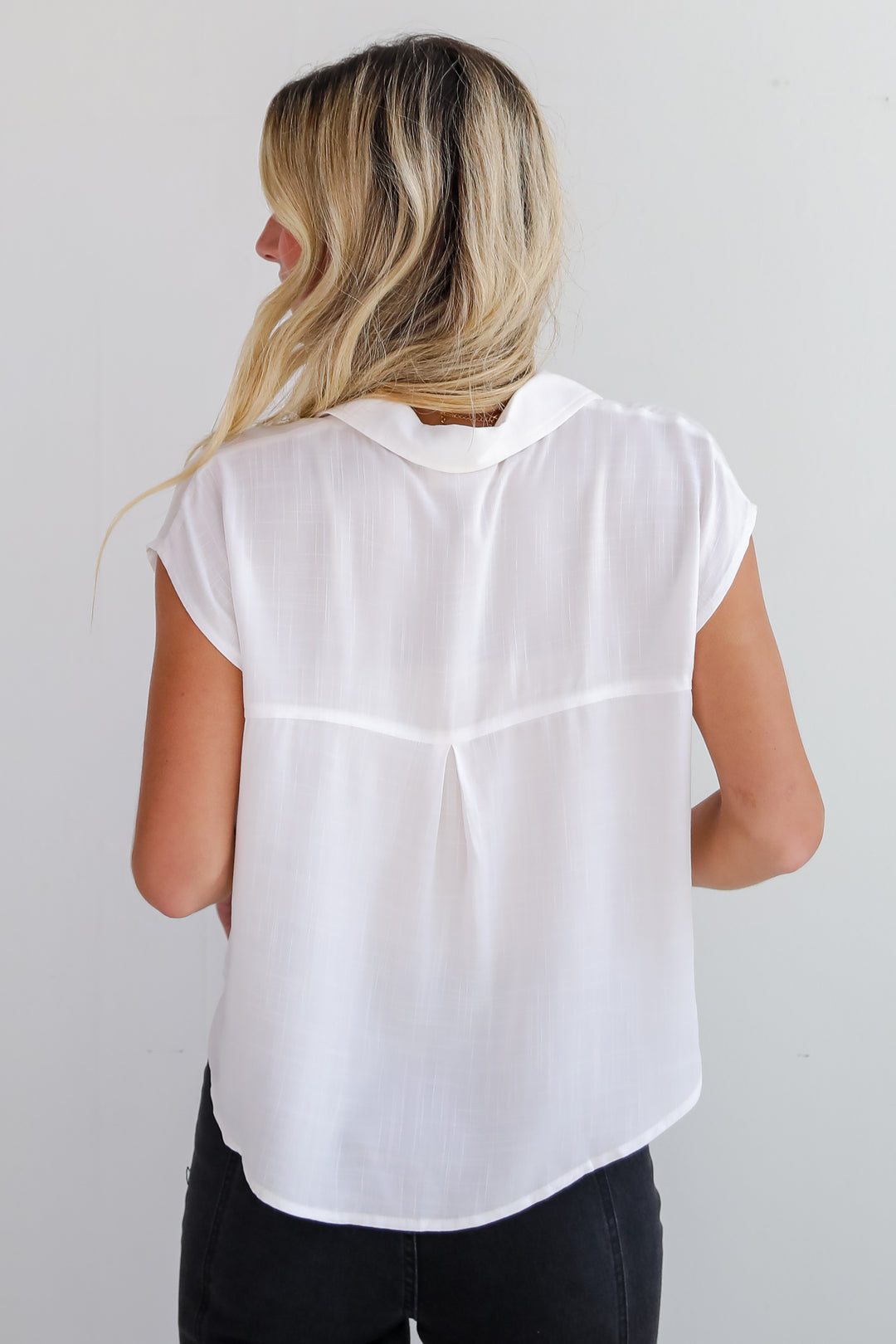 Seriously Cute Off White Blouse