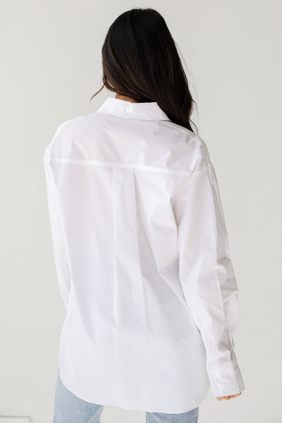 chic White Button-Up Blouse